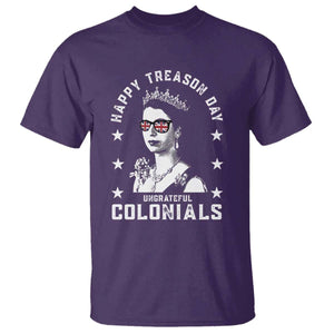 Happy Treason Day T Shirt British Queen Funny July 4th Colonial Meme TS10 Purple Print Your Wear