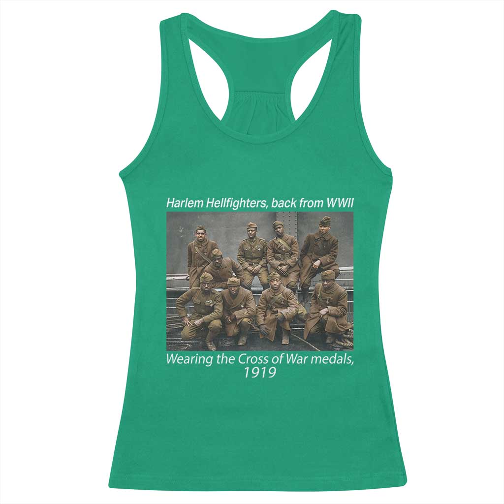 Harlem Hellfighters 1919 WWII Heroes Racerback Tank Top Cross of War Medal Tribute African American Black History TS02 Irish Green Print Your Wear