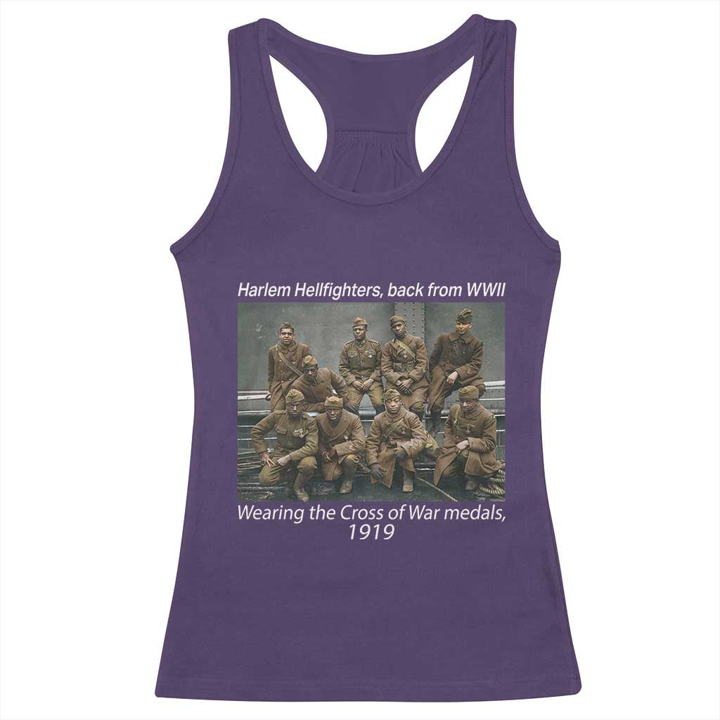 Harlem Hellfighters 1919 WWII Heroes Racerback Tank Top Cross of War Medal Tribute African American Black History TS02 Purple Print Your Wear