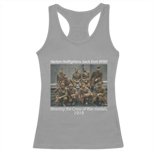 Harlem Hellfighters 1919 WWII Heroes Racerback Tank Top Cross of War Medal Tribute African American Black History TS02 Sport Gray Print Your Wear