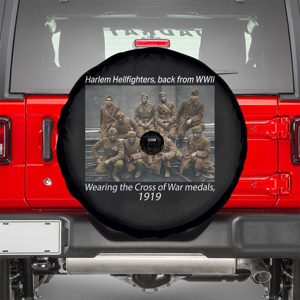 Harlem Hellfighters 1919 WWII Heroes Spare Tire Cover Cross of War Medal Tribute African American Black History TS02 Black Print Your Wear