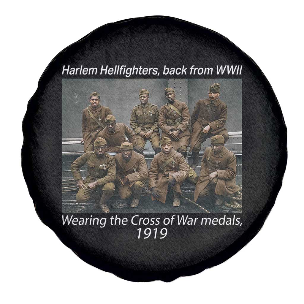 Harlem Hellfighters 1919 WWII Heroes Spare Tire Cover Cross of War Medal Tribute African American Black History TS02 Print Your Wear