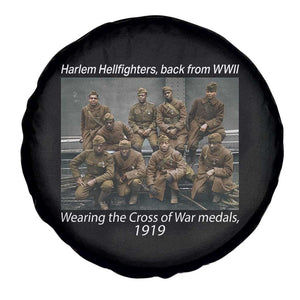 Harlem Hellfighters 1919 WWII Heroes Spare Tire Cover Cross of War Medal Tribute African American Black History TS02 Print Your Wear