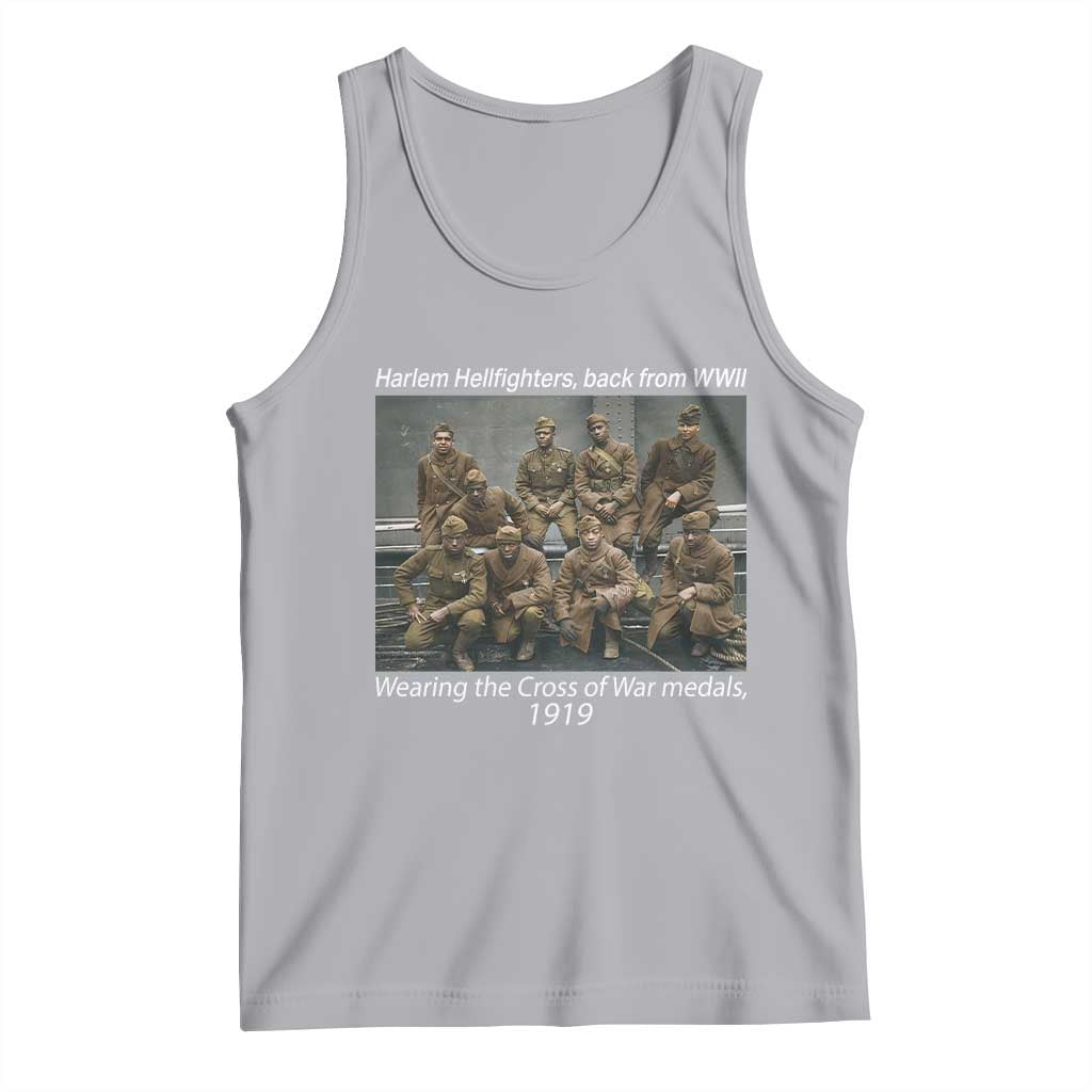Harlem Hellfighters 1919 WWII Heroes Tank Top Cross of War Medal Tribute African American Black History TS02 Athletic Heather Print Your Wear
