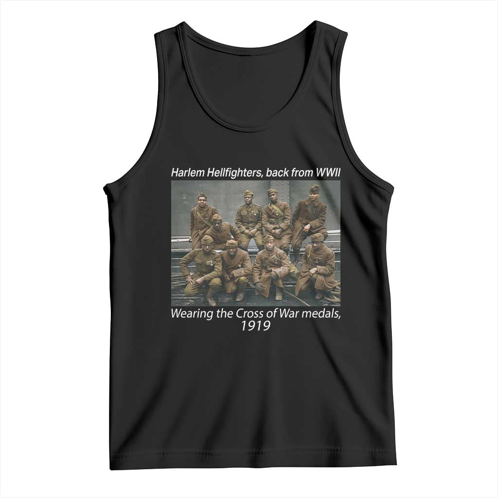 Harlem Hellfighters 1919 WWII Heroes Tank Top Cross of War Medal Tribute African American Black History TS02 Black Print Your Wear