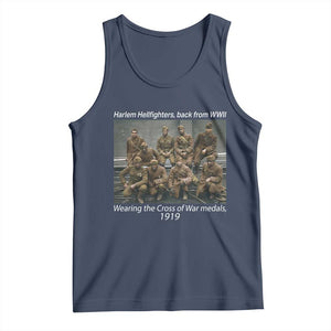 Harlem Hellfighters 1919 WWII Heroes Tank Top Cross of War Medal Tribute African American Black History TS02 Navy Print Your Wear