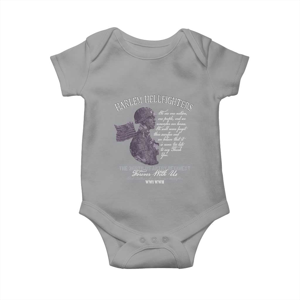 Harlem Hellfighters Tribute Baby Onesie 369th Infantry Regiment Military Soldiers Vintage TS02 Sport Gray Print Your Wear