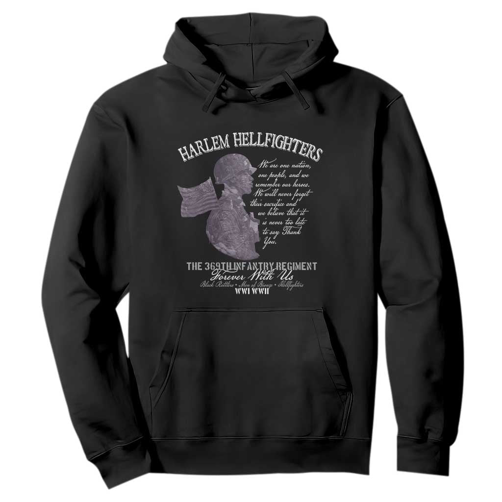 Harlem Hellfighters Tribute Hoodie 369th Infantry Regiment Military Soldiers Vintage TS02 Black Print Your Wear