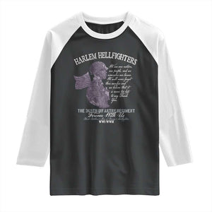 Harlem Hellfighters Tribute Raglan Shirt 369th Infantry Regiment Military Soldiers Vintage TS02 Black White Print Your Wear