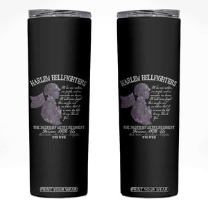 Harlem Hellfighters Tribute Skinny Tumbler 369th Infantry Regiment Military Soldiers Vintage TS02 Black Print Your Wear