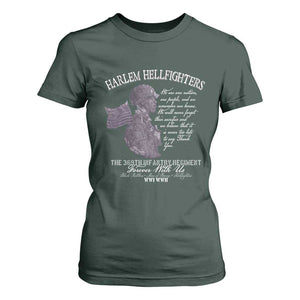 Harlem Hellfighters Tribute T Shirt For Women 369th Infantry Regiment Military Soldiers Vintage TS02 Dark Forest Green Print Your Wear
