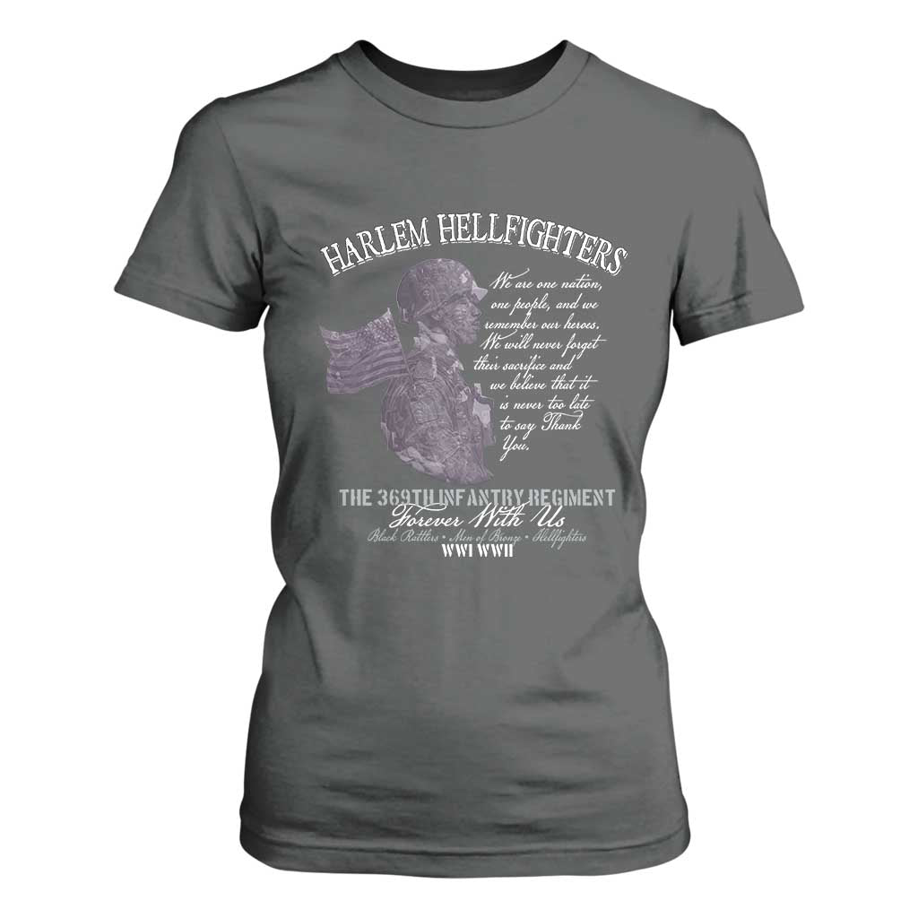 Harlem Hellfighters Tribute T Shirt For Women 369th Infantry Regiment Military Soldiers Vintage TS02 Dark Heather Print Your Wear
