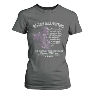 Harlem Hellfighters Tribute T Shirt For Women 369th Infantry Regiment Military Soldiers Vintage TS02 Dark Heather Print Your Wear