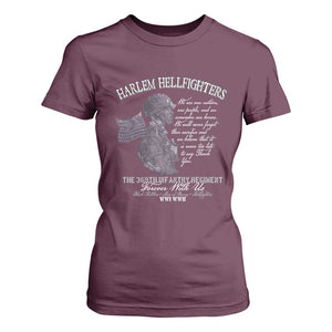 Harlem Hellfighters Tribute T Shirt For Women 369th Infantry Regiment Military Soldiers Vintage TS02 Maroon Print Your Wear