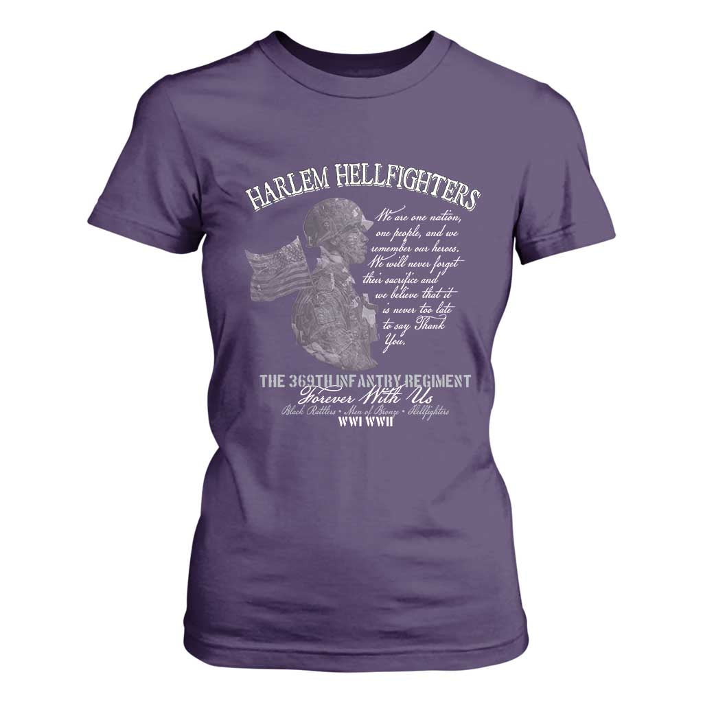 Harlem Hellfighters Tribute T Shirt For Women 369th Infantry Regiment Military Soldiers Vintage TS02 Purple Print Your Wear