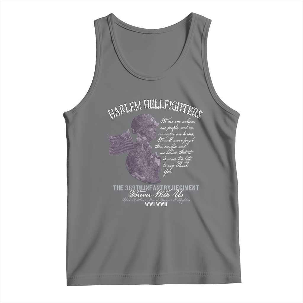 Harlem Hellfighters Tribute Tank Top 369th Infantry Regiment Military Soldiers Vintage TS02 Black Heather Print Your Wear