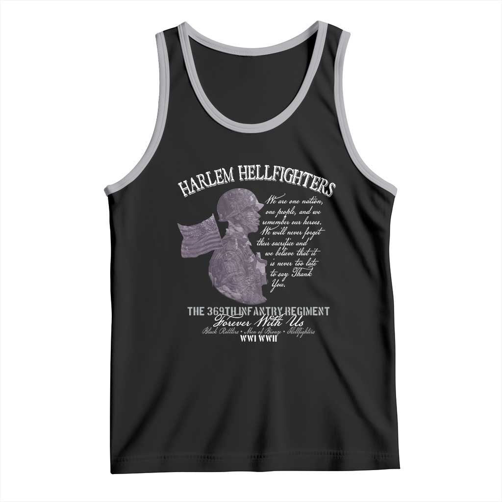 Harlem Hellfighters Tribute Tank Top 369th Infantry Regiment Military Soldiers Vintage TS02 Black Athletic Heather Print Your Wear