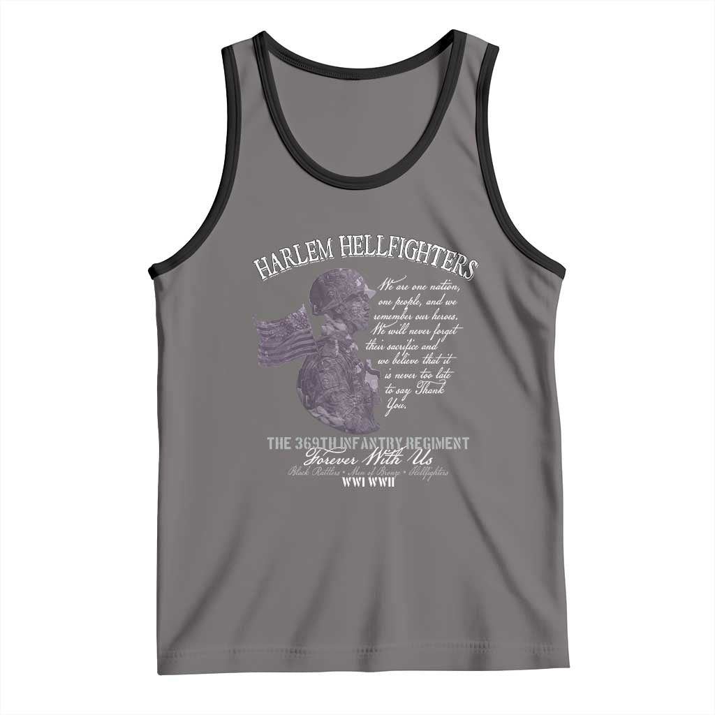 Harlem Hellfighters Tribute Tank Top 369th Infantry Regiment Military Soldiers Vintage TS02 Deep Heather Black Print Your Wear