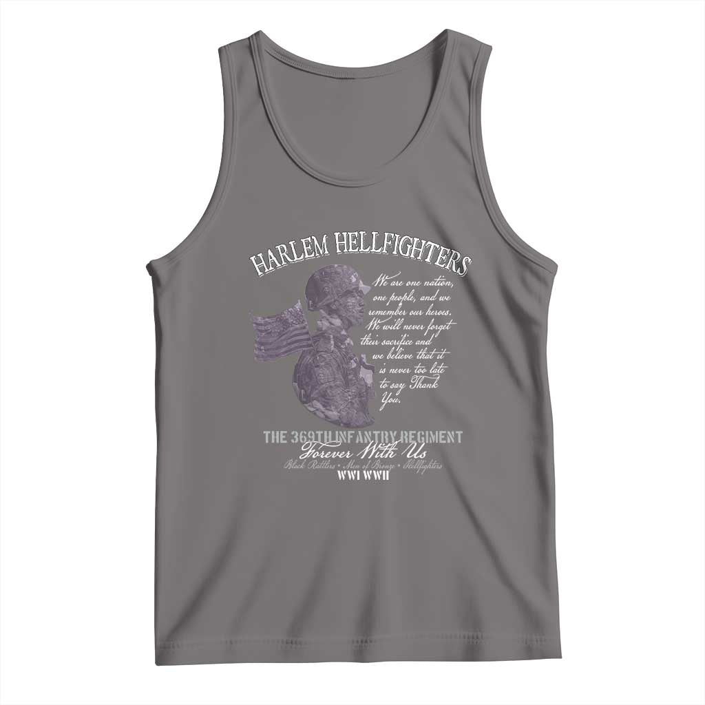 Harlem Hellfighters Tribute Tank Top 369th Infantry Regiment Military Soldiers Vintage TS02 Deep Heather Print Your Wear