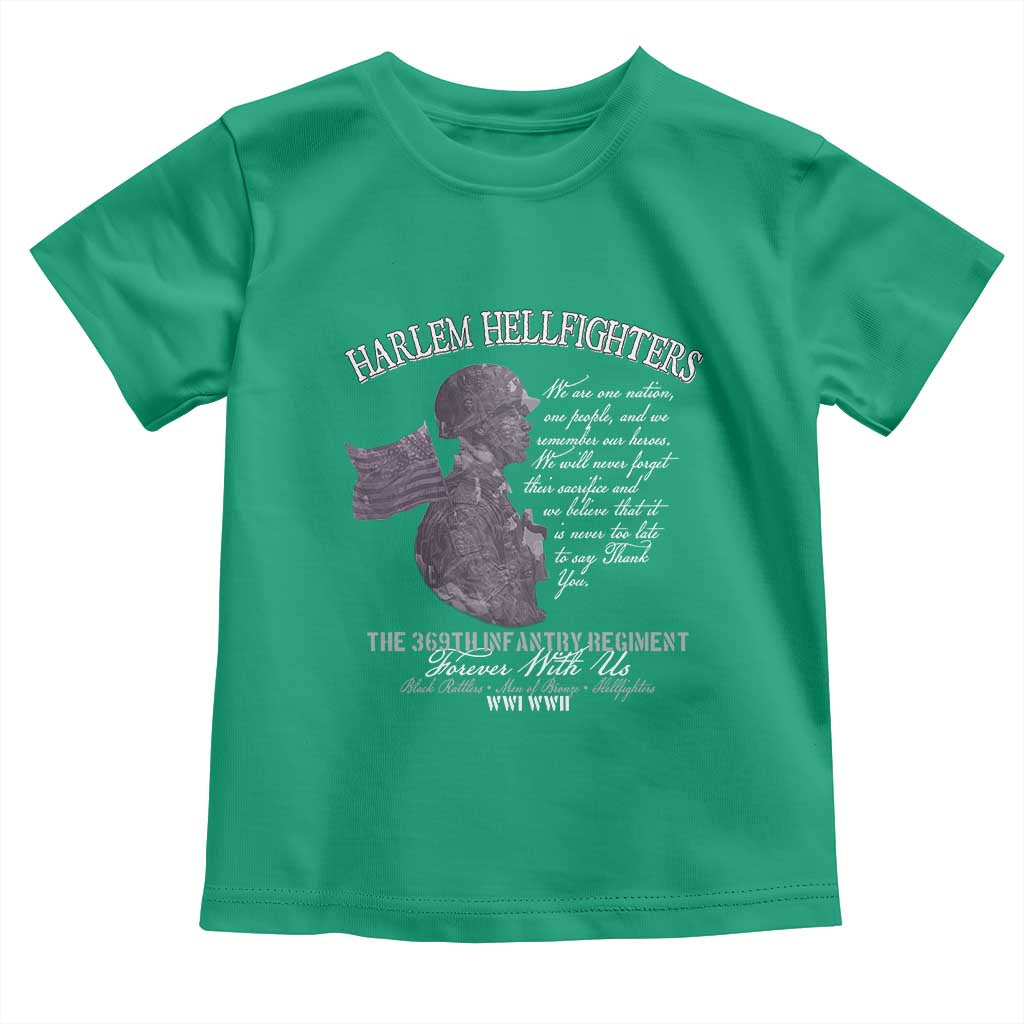 Harlem Hellfighters Tribute Toddler T Shirt 369th Infantry Regiment Military Soldiers Vintage TS02 Irish Green Print Your Wear