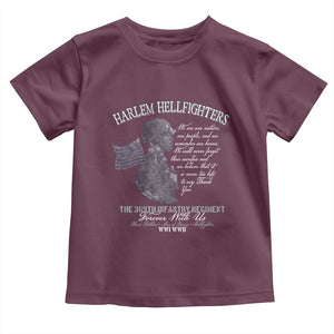 Harlem Hellfighters Tribute Toddler T Shirt 369th Infantry Regiment Military Soldiers Vintage TS02 Maroon Print Your Wear