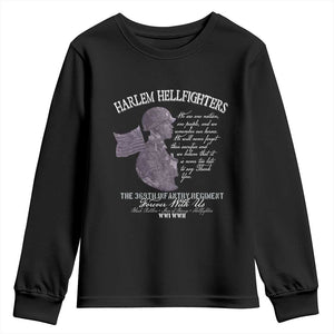 Harlem Hellfighters Tribute Youth Sweatshirt 369th Infantry Regiment Military Soldiers Vintage TS02 Black Print Your Wear
