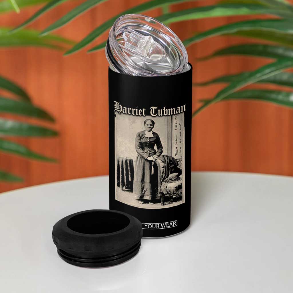 Harriet Tubman 4 in 1 Can Cooler Tumbler Juneteenth Black History Freedom TS10 Print Your Wear