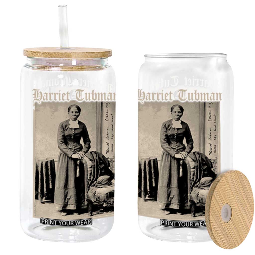 Harriet Tubman Glass Can Juneteenth Black History Freedom TS10 Black Print Your Wear