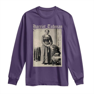 Harriet Tubman Long Sleeve Shirt Juneteenth Black History Freedom TS10 Purple Print Your Wear