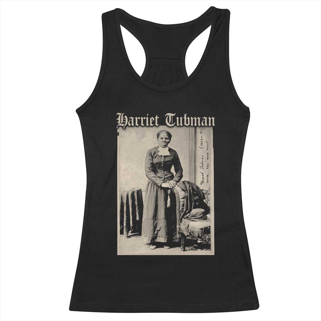 Harriet Tubman Racerback Tank Top Juneteenth Black History Freedom TS10 Black Print Your Wear