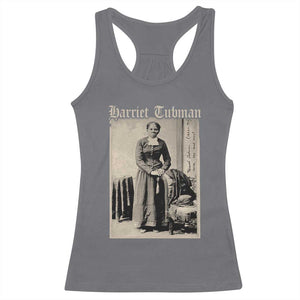 Harriet Tubman Racerback Tank Top Juneteenth Black History Freedom TS10 Charcoal Print Your Wear