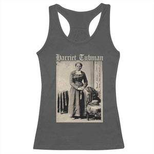 Harriet Tubman Racerback Tank Top Juneteenth Black History Freedom TS10 Dark Heather Print Your Wear