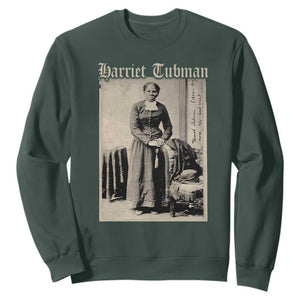 Harriet Tubman Sweatshirt Juneteenth Black History Freedom TS10 Dark Forest Green Print Your Wear