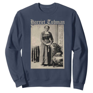 Harriet Tubman Sweatshirt Juneteenth Black History Freedom TS10 Navy Print Your Wear