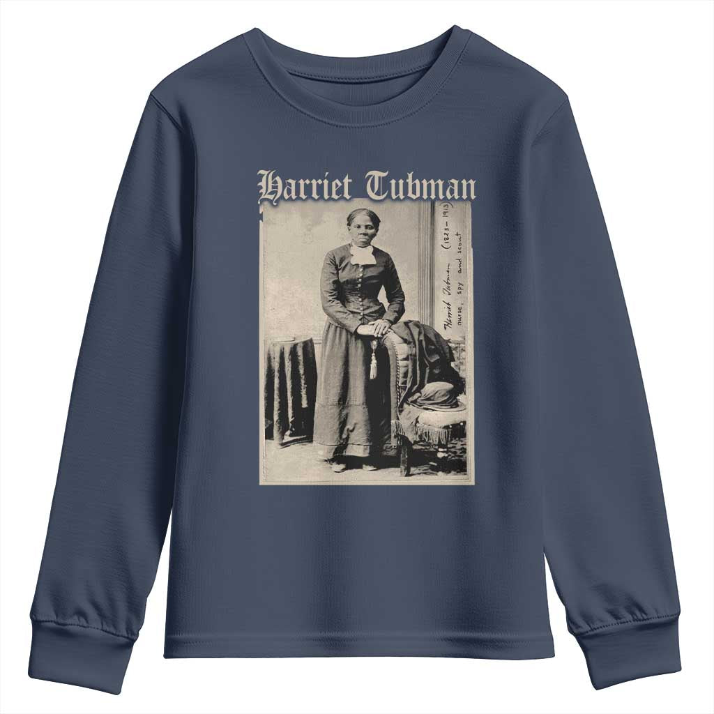 Harriet Tubman Youth Sweatshirt Juneteenth Black History Freedom TS10 Navy Print Your Wear