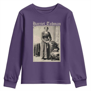 Harriet Tubman Youth Sweatshirt Juneteenth Black History Freedom TS10 Purple Print Your Wear