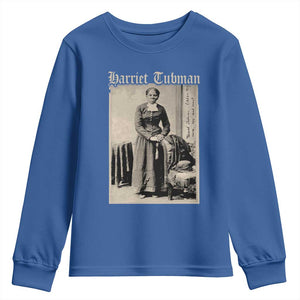 Harriet Tubman Youth Sweatshirt Juneteenth Black History Freedom TS10 Royal Blue Print Your Wear