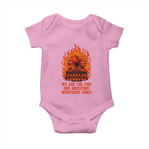 Harriet Tubman and Frederick Douglass Baby Onesie We Are the Fire Our Ancestors Whispered About Juneteenth 1865 TS02 Light Pink Print Your Wear