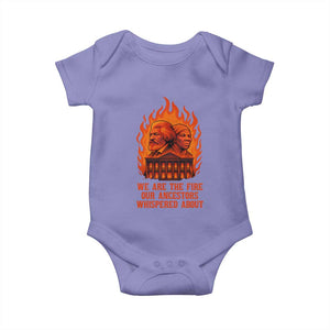 Harriet Tubman and Frederick Douglass Baby Onesie We Are the Fire Our Ancestors Whispered About Juneteenth 1865 TS02 Violet Print Your Wear