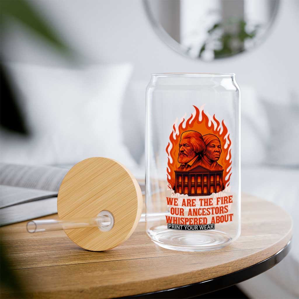 Harriet Tubman and Frederick Douglass Glass Can We Are the Fire Our Ancestors Whispered About Juneteenth 1865 TS02 Print Your Wear