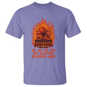 Harriet Tubman and Frederick Douglass T Shirt We Are the Fire Our Ancestors Whispered About Juneteenth 1865 TS02 Violet Print Your Wear