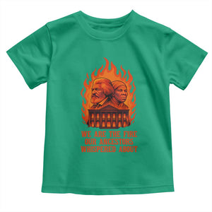 Harriet Tubman and Frederick Douglass Toddler T Shirt We Are the Fire Our Ancestors Whispered About Juneteenth 1865 TS02 Irish Green Print Your Wear