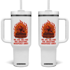 Harriet Tubman and Frederick Douglass Tumbler With Handle We Are the Fire Our Ancestors Whispered About Juneteenth 1865 TS02 One Size: 40 oz White Print Your Wear