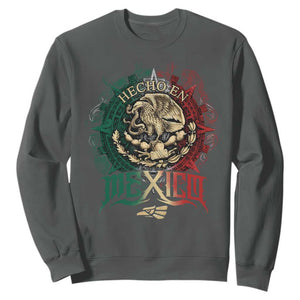 Hecho En Mexico Sweatshirt Mexican Pride Aztec Eagle TS11 Dark Heather Print Your Wear