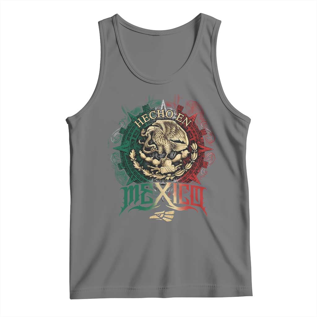 Hecho En Mexico Tank Top Mexican Pride Aztec Eagle TS11 Black Heather Print Your Wear
