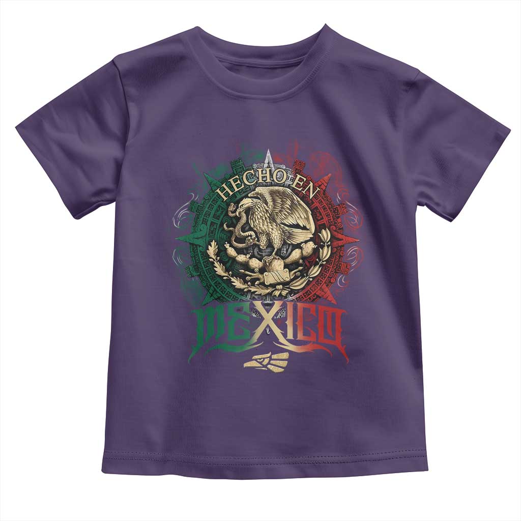 Hecho En Mexico Toddler T Shirt Mexican Pride Aztec Eagle TS11 Purple Print Your Wear