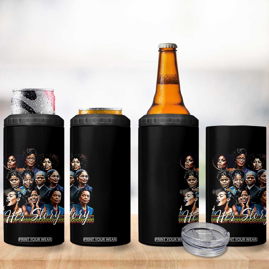 HerStory Tribute 4 in 1 Can Cooler Tumbler Celebrating Legendary Black Women of History and Power TS02 Print Your Wear