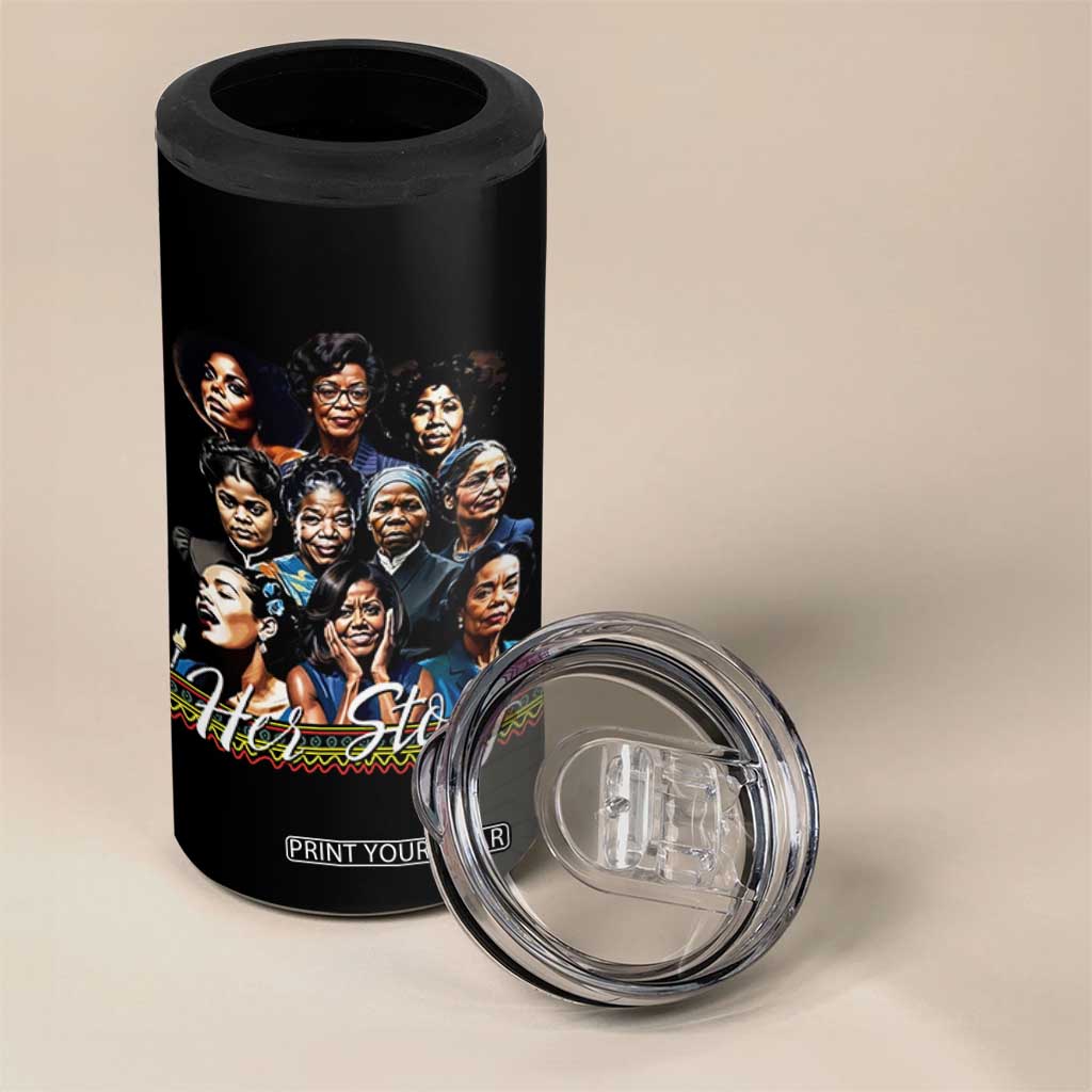 HerStory Tribute 4 in 1 Can Cooler Tumbler Celebrating Legendary Black Women of History and Power TS02 Print Your Wear
