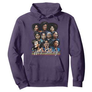 HerStory Tribute Hoodie Celebrating Legendary Black Women of History and Power TS02 Purple Print Your Wear