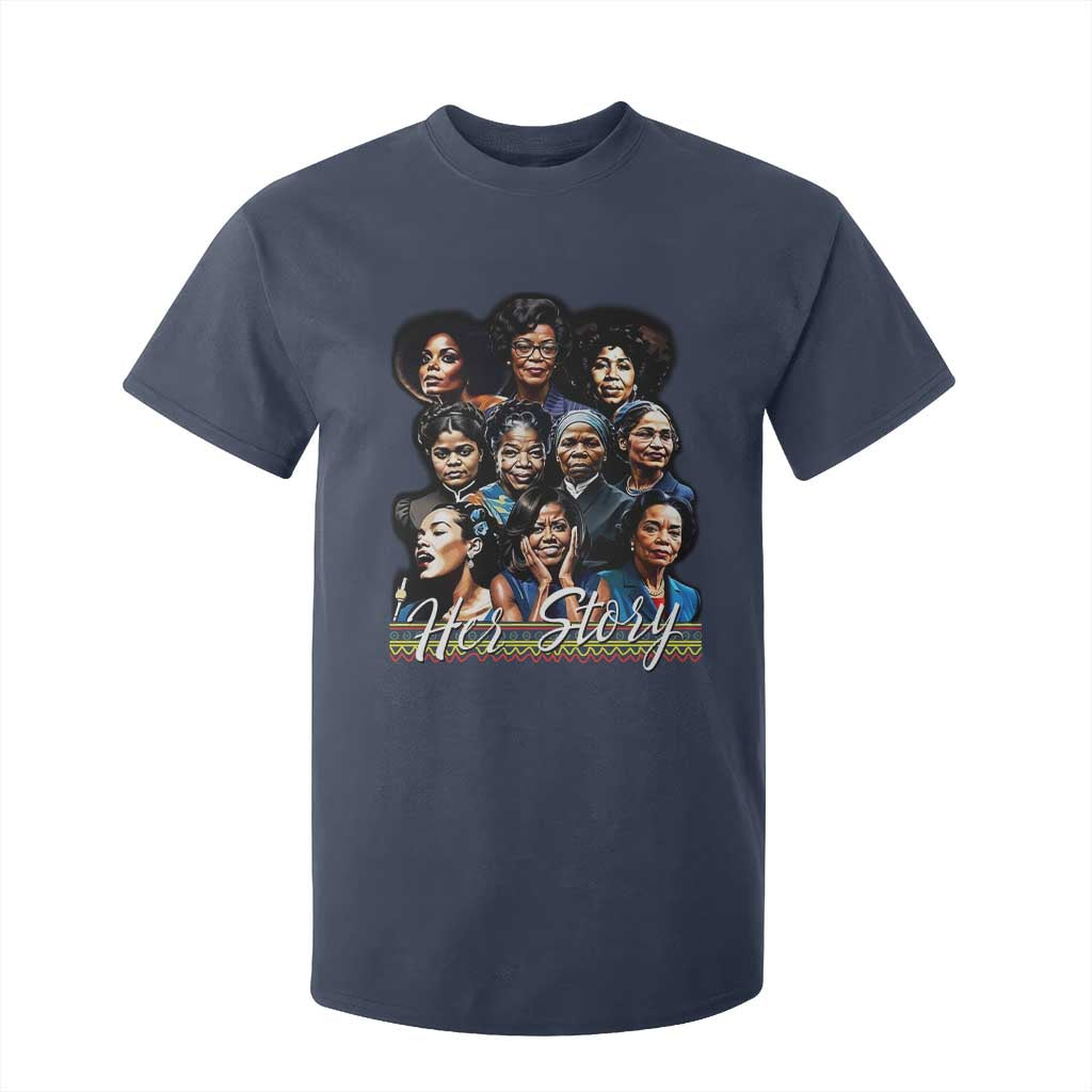 HerStory Tribute T Shirt For Kid Celebrating Legendary Black Women of History and Power TS02 Navy Print Your Wear
